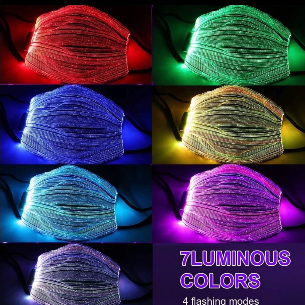 NWT Glow in the dark adjustable unisex mask